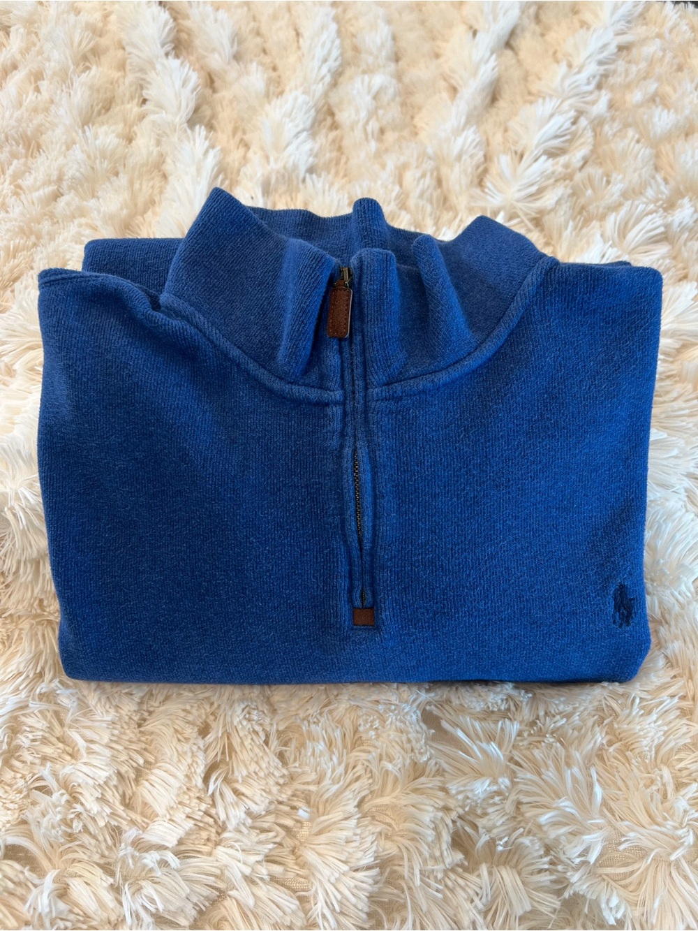 🎉Host Pick🎉Polo Ralph Lauren Men’s Royal Blue Quarter Zip Sweater Size XXL